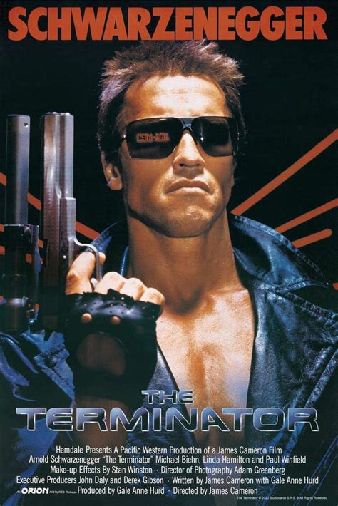 Buy The Terminator Key Art with Credits Action Movie SciFi Classic 1984 Retro Vintage Style ...