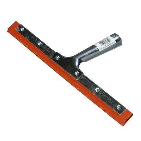 Carlisle 12 in. Professional Double-Blade Red Gum Rubber Squeegee with Zinc Plated Steel Handle ...