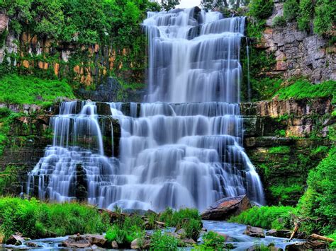 Mountain waterfall-