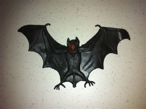 1970s Halloween Rubber BAT Toy 4 inches