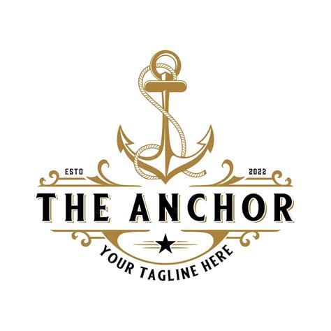 Premium Vector | Classic anchor vector logo. anchor with rope wrapped ...