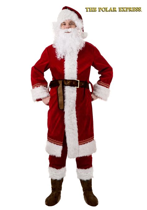 Plus Size Polar Express Santa Costume 2X