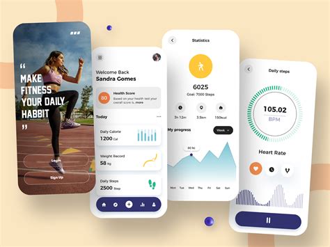 Fitness Tracker App Design by CMARIX on Dribbble