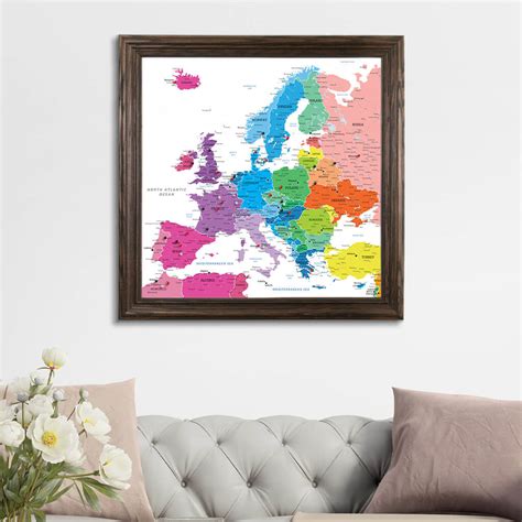 Europe Push Pin Map | European Travel Map with Pins | Rainbow Map - Push Pin Travel Maps