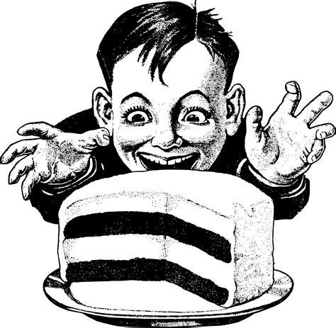 fat kid eating cake cartoon - Clip Art Library