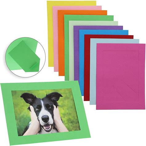 30 Pack Cardboard Photo Picture Frame Easel, 5 x 7 inches Colorful ...