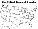 The United States Of America Map sketch template