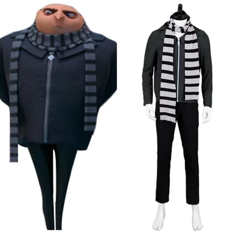 2017 Movie Despicable Me 3 Cosplay Costume Gru Outfit Halloween Carnival Adult Cosplay Costume ...