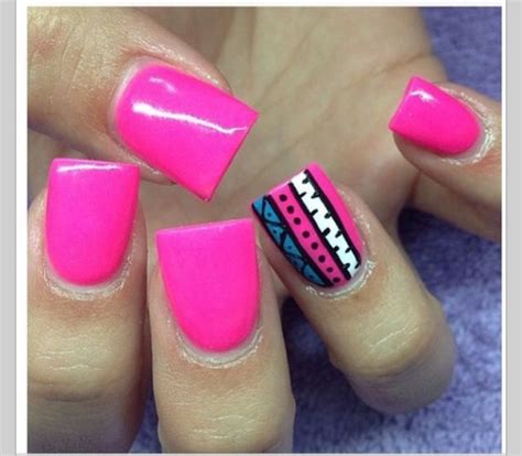 Fuchsia pink nails | Nails, Pink nails, Cute nails