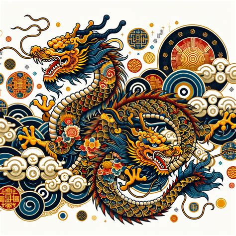 Zodiac Dragon Traditional Festival Art with Intricate Floral Patterns | AI Art Generator | Easy ...