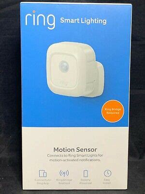 Ring Smart Lighting Battery-Powered Indoor/Outdoor Motion Sensor, White ...