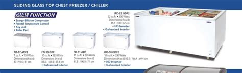 FUJIDENZO SLIDING GLASS CHEST FREEZER, TV & Home Appliances, Kitchen Appliances, Refrigerators ...