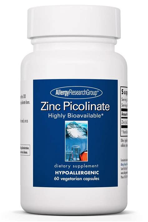 Zinc Picolinate Supplement | Allergy Research Group