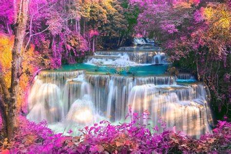 Huai Mae Khamin Waterfall Stock Photo by ©theerapolll 104532078