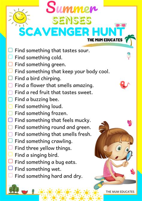 10 Free summer scavenger hunts for kids | Scavenger hunt for kids ...