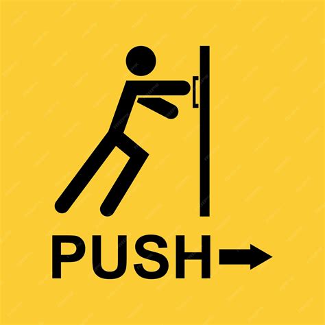 Premium Vector | Push and pull door icon