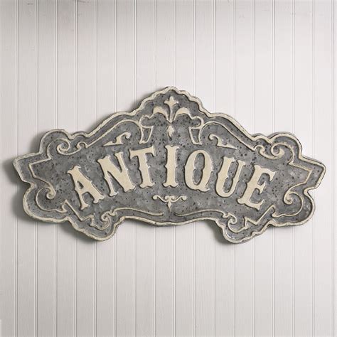 "Antique" Metal Sign - Wooden Treasure