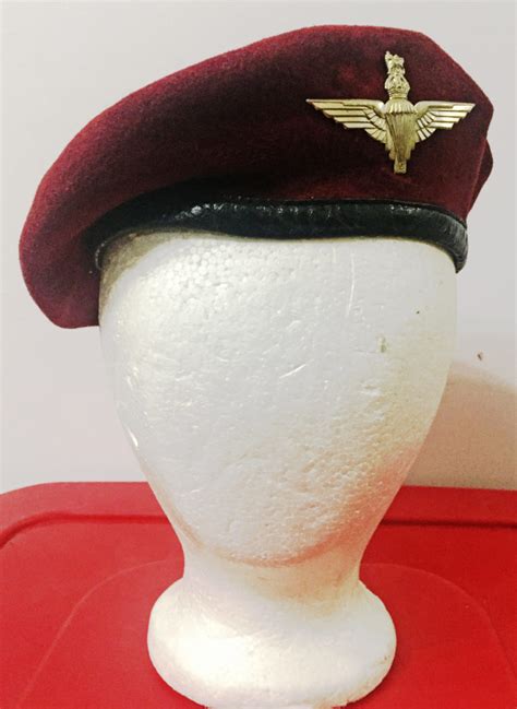 maroon beret no liner WWII Parachute Regiment cap badge (1) front 1024 ...