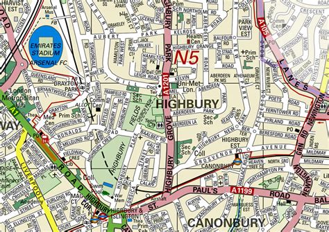 Islington London Borough Map | I Love Maps