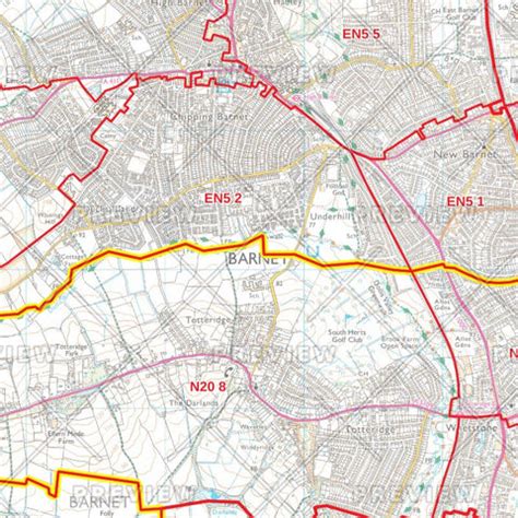 Barnet London Borough Postcode Map – Map Logic