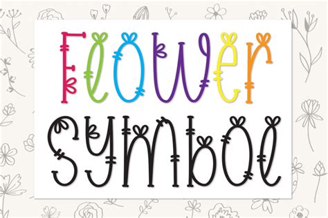 Flower Symbol Font | scratchones_creative | FontSpace