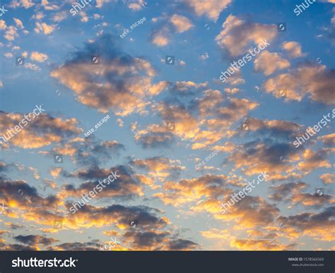 Beautiful Golden Clouds On Sunset Sky Stock Photo 1578566569 | Shutterstock