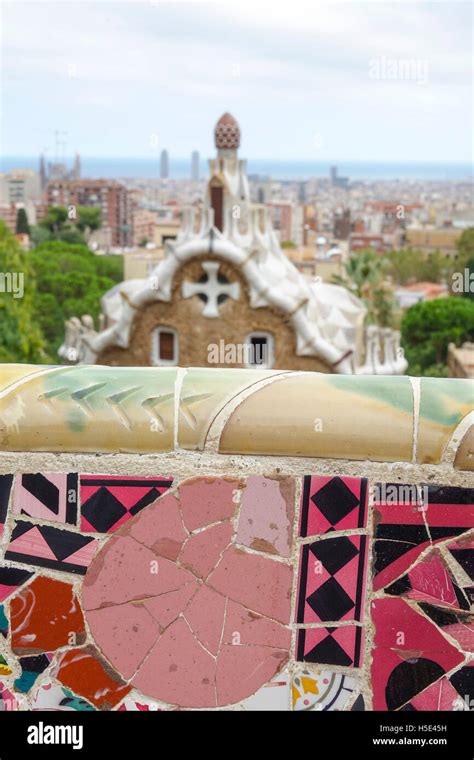 Gaudi artwork at Park Guell in Barcelona Stock Photo - Alamy