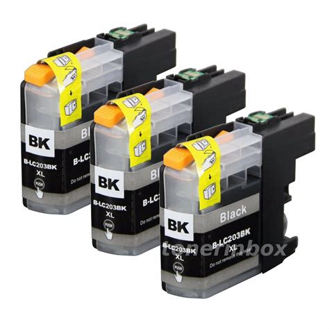 3pk LC203 LC-203 XL Black Ink Cartridge For Brother MFC-J680DW MFC-J880DW J885DW - Walmart.com ...