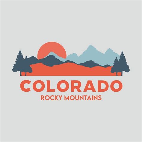 Premium Vector | Vector adventure colorado mountain simple logo design