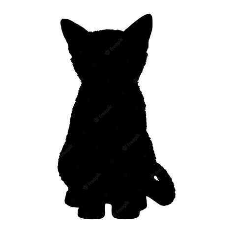 Premium Vector | Silhouette of a cat on a white background