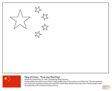 Flag of China coloring page | Free Printable Coloring Pages Flag Coloring Pages, Free Coloring ...