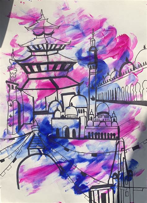 Layered Structured Drawings Highlights - Lincoln School Nepal