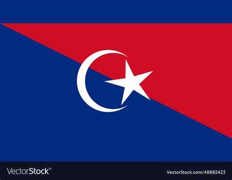 Flag of johor bahru johor Royalty Free Vector Image