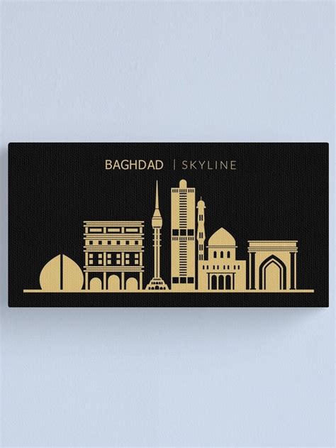 Baghdad Skyline Travel canvas print by DuxDesign | Redbubble. Baghdad travel inspired design ...