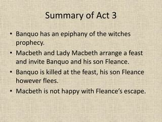 Act 3 & 4 macbeth | PPT | Free Download