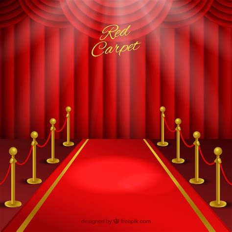 Free Vector | Red carpet background in realistic style