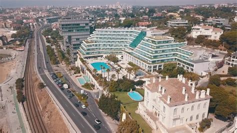 Aerial view - Hotel Cascais Miragem in Cascais, Portugal - Drone ...