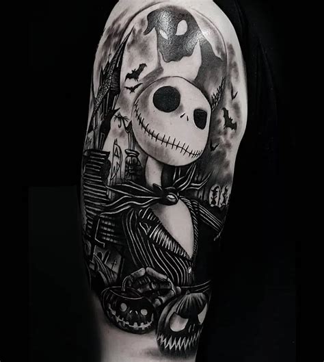 20+ Jack Skellington Tattoos and Sally Tattoos | Jack skellington tattoo, Nightmare before ...