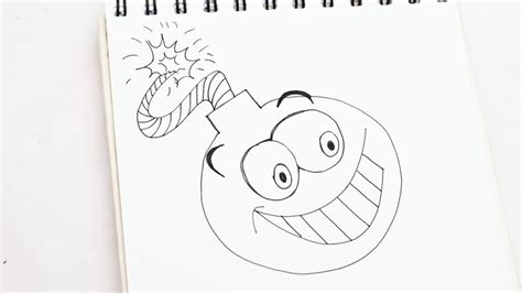 Easily Draw a Funny Cartoon Bomb - DIY - Guidecentral - YouTube