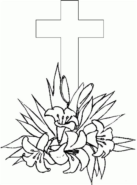 Christian Cross Coloring Pages - Coloring Home