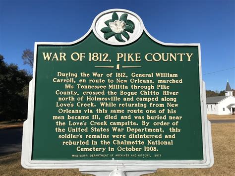 Historical Markers in Pike County - MISSISSIPPI HISTORICAL MARKERS