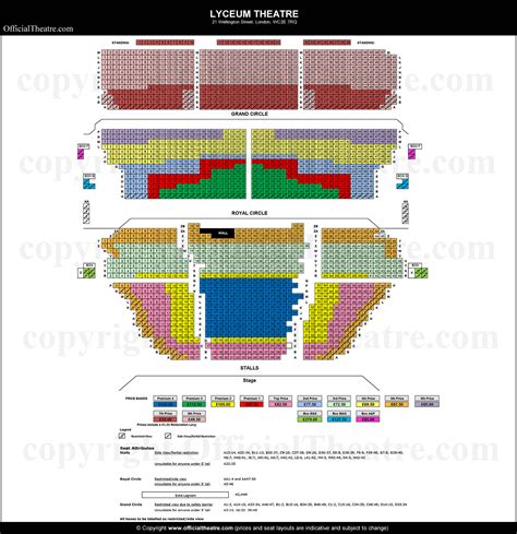 Lyceum Theatre Seating | Elcho Table