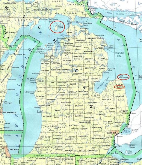 The Lakes: Map Of The Lakes In Michigan