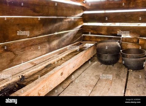 Northern Georgia, Oconaluftee Visitor Center and Mountain Farm Museum, Spring House Stock Photo ...