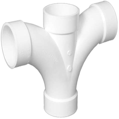 Shop Charlotte Pipe PVC Schedule 40 Double Fixture Fitting at Lowes.com