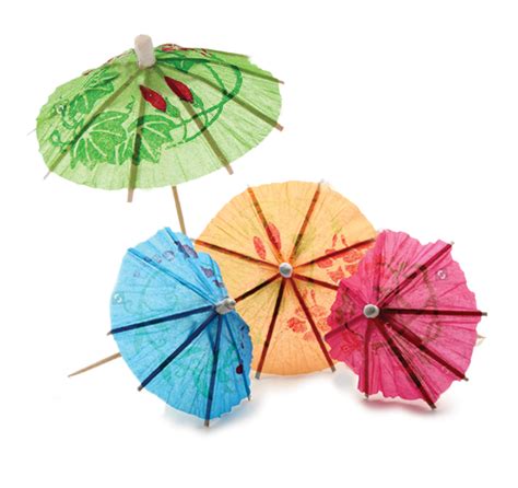 Cocktail Umbrellas - Set of 50 - Mixed Colours - Cellardine