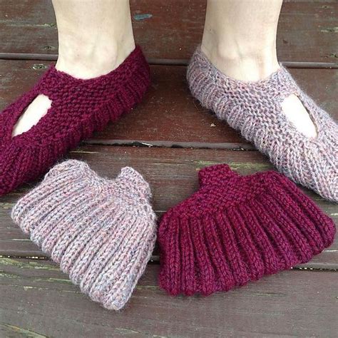 Pocketbook Slippers pattern by Lisa Vienneau & Allison Barrett | Knit slippers free pattern ...