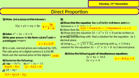 Direct Proportion (including tables) | Teaching Resources