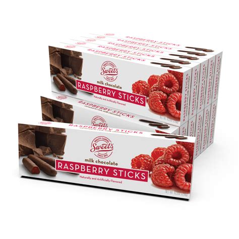 Buy Sweet's Milk Chocolate Raspberry Sticks - Sweet Candy - Sweet Candy Company