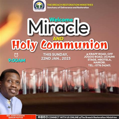 Copy of miracle and holy communion | PosterMyWall